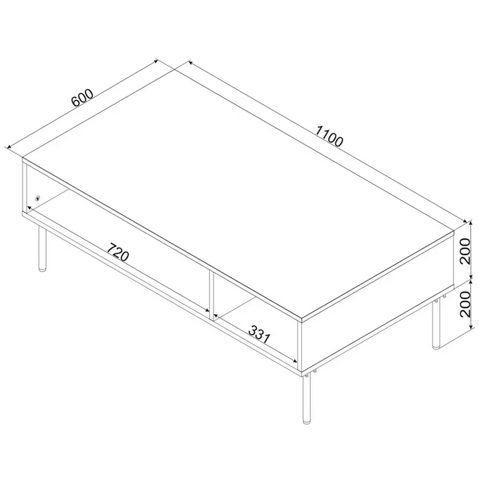 Cama PALAZZO BIS table/latrine 110x60x40 matte black - Wooden benches and tablesLIS-DRE<<<Benches