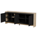 Cama PORTO 3D chest of drawers 190x38x77 oak/black - Chests of drawers made of furniture