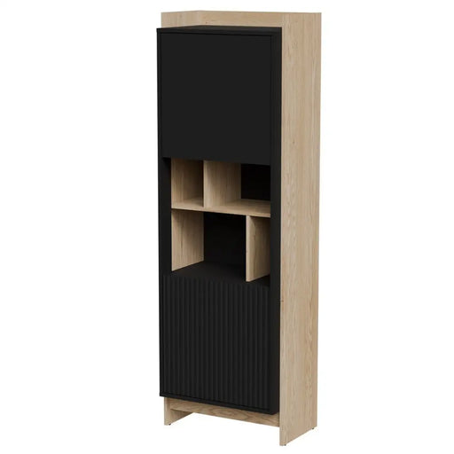 Cama PORTO 59x38x180 display cabinet oak/black - Wooden shelvesRGA-DRE<<<ShelvesRGA<<<ActionPL