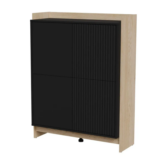 Cama PORTO chest of drawers 100x38x130 oak/black - Chests of drawers made of furniture