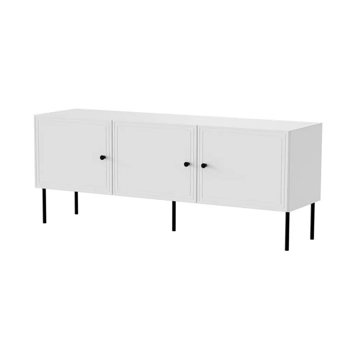 Cama RTV 3D cabinet PALAZZO BIS 151x40x60 white matt - TV cabinets made of furniture boardSTV-ZPM<<<TV