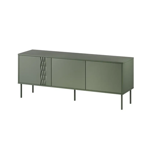 Cama RTV 3D TRESSE cabinet 150x40x55 matte green - TV cabinets made of furniture boardSTV-ZPM<<<TV