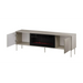 Cama RTV cabinet EF + fireplace black TRESSE 180x40x54.5 cashmere matt - TV cabinets made of furniture