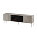 Cama RTV cabinet EF + fireplace black TRESSE 180x40x54.5 cashmere matt - TV cabinets made of furniture