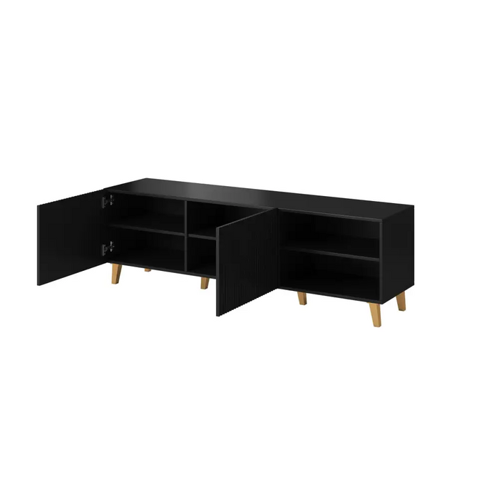 Cama RTV cabinet PAFOS 150x42x52 Black matt - TV cabinets made of furniture boardSTV-ZPM<<<TV cabinetsSTV<<<ActionPL