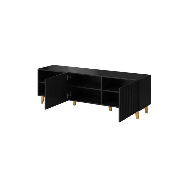 Cama RTV cabinet PAFOS 150x42x52 Black matt - TV cabinets made of furniture boardSTV-ZPM<<<TV cabinetsSTV<<<ActionPL