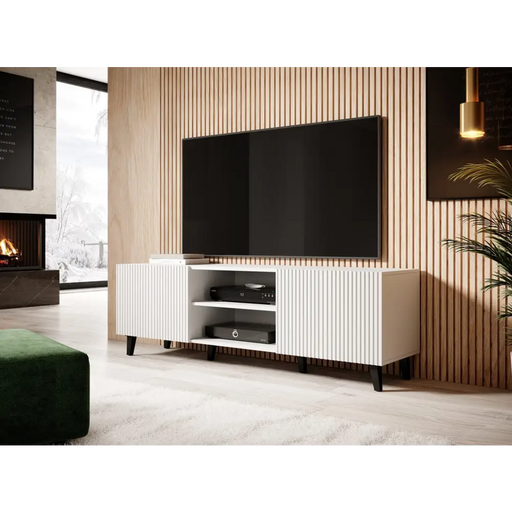 Cama RTV cabinet PAFOS 150x42x52 white matt - TV cabinets made of furniture boardSTV-ZPM<<<TV cabinetsSTV<<<ActionPL