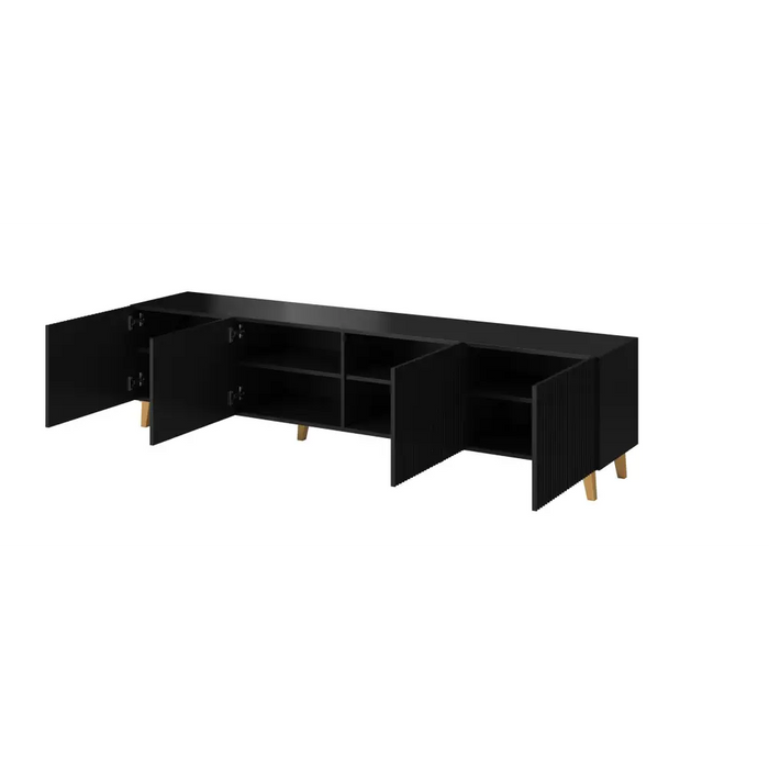 Cama RTV cabinet PAFOS 200x42x52 Black matt - TV cabinets made of furniture boardSTV-ZPM<<<TV cabinetsSTV<<<ActionPL