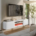 Cama RTV Cabinet TULA 183x35x37 white matt + white mantelpiece - TV cabinets made of furniture boardSTV-ZPM<<<TV