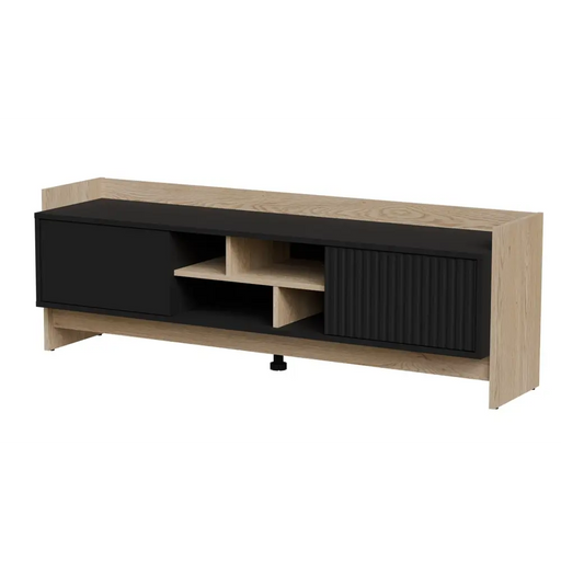 Cama RTV PORTO 2D cabinet 150x38x50 oak/black - TV cabinets made of furniture boardSTV-ZPM<<<TV cabinetsSTV<<<ActionPL