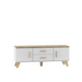 Cama RTV stand LOTTA 140cm white + sonoma oak - TV cabinets made of furniture boardSTV-ZPM<<<TV cabinetsSTV<<<ActionPL