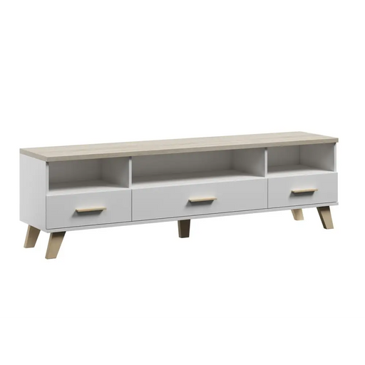 Cama RTV stand LOTTA 180cm white + sonoma oak - TV cabinets made of furniture boardSTV-ZPM<<<TV cabinetsSTV<<<ActionPL