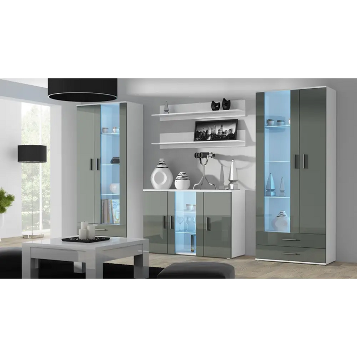 Cama set of two shelves 125cm SOHO white matte - Furniture wooden shelvesPOL-DRE<<<Furniture shelvesPOL<<<ActionPL