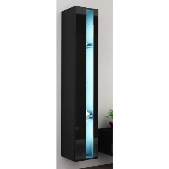 Cama Shelf unit VIGO NEW 180/40/30 black/black gloss - Wooden shelvesRGA-DRE<<<ShelvesRGA<<<ActionPL