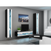 Cama Shelf unit VIGO NEW 180/40/30 black/white gloss - Wooden shelvesRGA-DRE<<<ShelvesRGA<<<ActionPL