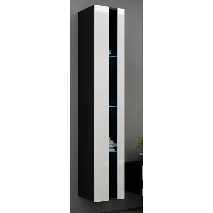Cama Shelf unit VIGO NEW 180/40/30 black/white gloss - Wooden shelvesRGA-DRE<<<ShelvesRGA<<<ActionPL