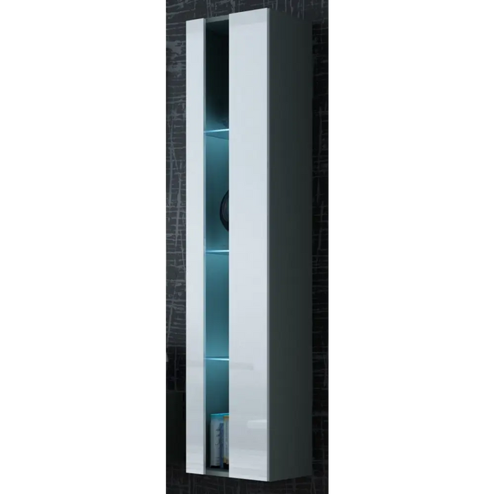 Cama Shelf unit VIGO NEW 180/40/30 grey/white gloss - Wooden shelvesRGA-DRE<<<ShelvesRGA<<<ActionPL