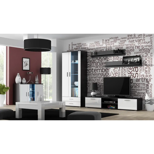 Cama sideboard 120 cm SOHO S7 black/white gloss - Chests of drawers made of furniture