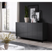 Cama sideboard 2D REJA graphite grey gloss/graphite grey gloss - Chests of drawers made of furniture