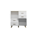 Cama Sideboard LOTTA 110 2D4S white/sonoma oak - Chests of drawers on a wooden baseKOY-DRP<<<ChestsKOY<<<ActionPL