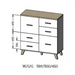Cama Sideboard LOTTA 110 2D4S white/sonoma oak - Chests of drawers on a wooden baseKOY-DRP<<<ChestsKOY<<<ActionPL