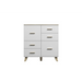 Cama Sideboard LOTTA 110 2D4S white/sonoma oak - Chests of drawers on a wooden baseKOY-DRP<<<ChestsKOY<<<ActionPL