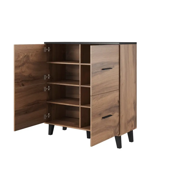 Cama sideboard LOTTA 110 4D wotan oak + mat black - Chests of drawers made of furniture