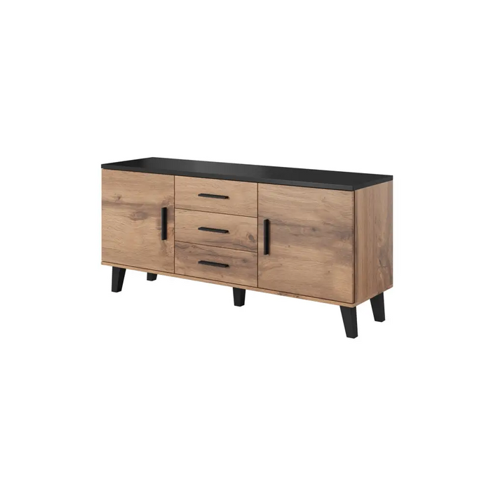 Cama sideboard LOTTA 150 2D3S wotan oak + mat black - Chests of drawers made of furniture