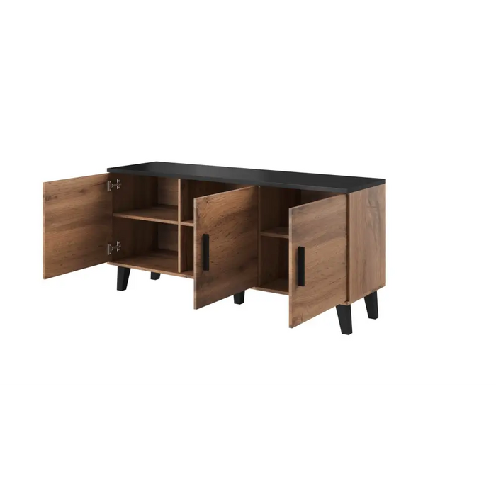 Cama sideboard LOTTA 150 3D wotan oak + mat black - Chests of drawers made of furniture