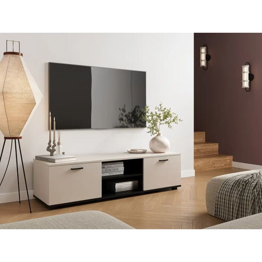 Cama SOHO TV cabinet 140x43x37 cashmere + black - TV cabinets made of furniture boardSTV-ZPM<<<TV cabinetsSTV<<<ActionPL