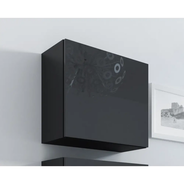 Cama Square cabinet VIGO 50/50/30 black/black gloss - Wooden shelvesRGA-DRE<<<ShelvesRGA<<<ActionPL