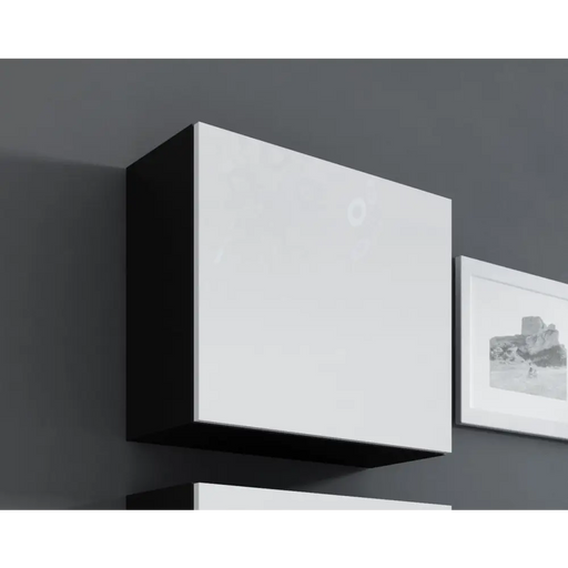 Cama Square cabinet VIGO 50/50/30 black/white gloss - Wooden shelvesRGA-DRE<<<ShelvesRGA<<<ActionPL