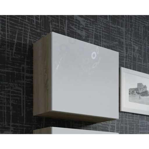 Cama Square cabinet VIGO 50/50/30 sonoma oak/white gloss - Wooden shelvesRGA-DRE<<<ShelvesRGA<<<ActionPL