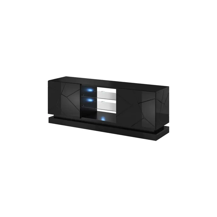 Cama TV cabinet QIU 160 MDF black gloss/black gloss - TV cabinets made of furniture boardSTV-ZPM<<<TV