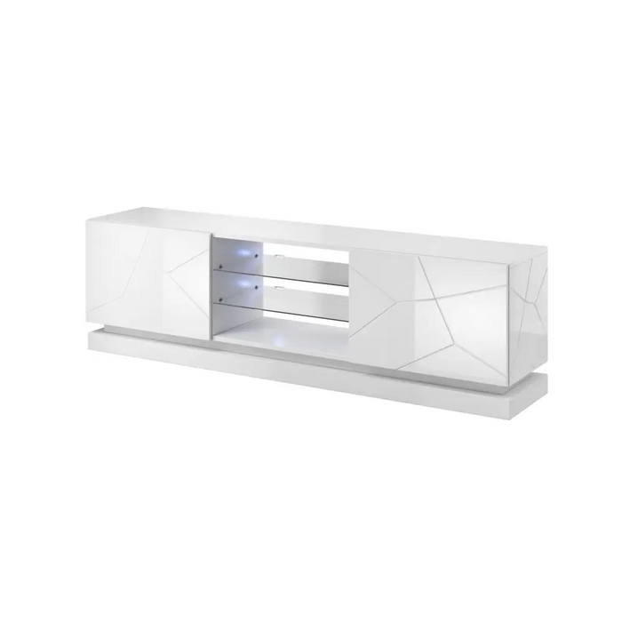 Cama TV cabinet QIU 200 MDF white gloss/white gloss - TV cabinets made of furniture boardSTV-ZPM<<<TV