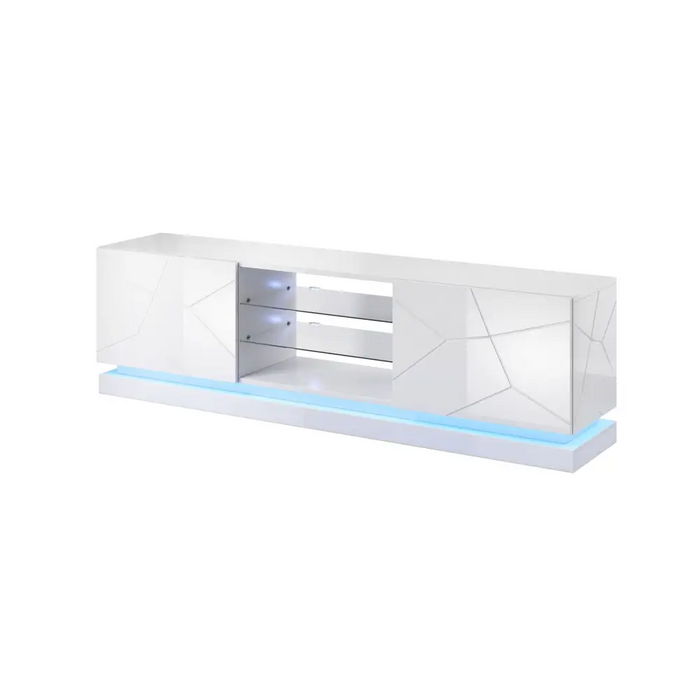 Cama TV cabinet QIU 200 MDF white gloss/white gloss - TV cabinets made of furniture boardSTV-ZPM<<<TV