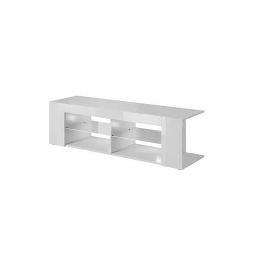 Cama TV cabinet RTV TEXAS 50/134/40 white/white gloss - TV cabinets made of furniture boardSTV-ZPM<<<TV