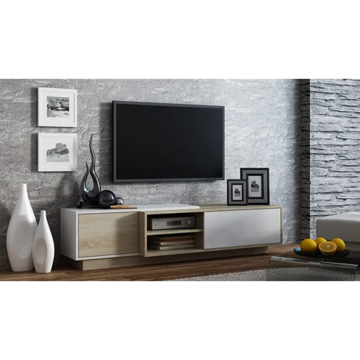 Cama TV cabinet SIGMA1 180 sonoma oak/white gloss - TV cabinets made of furniture boardSTV-ZPM<<<TV