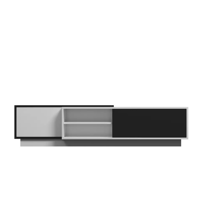 Cama TV cabinet SIGMA1 180 white/black gloss - TV cabinets made of furniture boardSTV-ZPM<<<TV cabinetsSTV<<<ActionPL