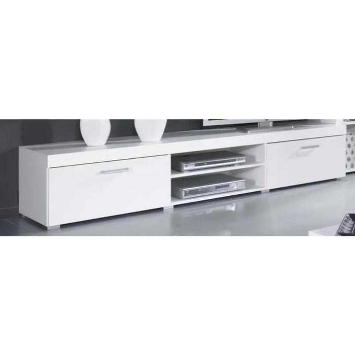 Cama TV stand 200 SAMBA white/white gloss - TV cabinets made of furniture boardSTV-ZPM<<<TV cabinetsSTV<<<ActionPL