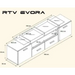 Cama TV stand EVORA 200 white/black gloss - TV cabinets made of furniture boardSTV-ZPM<<<TV cabinetsSTV<<<ActionPL
