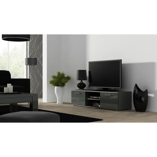 Cama TV stand SOHO 140 grey/grey gloss - TV cabinets made of furniture boardSTV-ZPM<<<TV cabinetsSTV<<<ActionPL