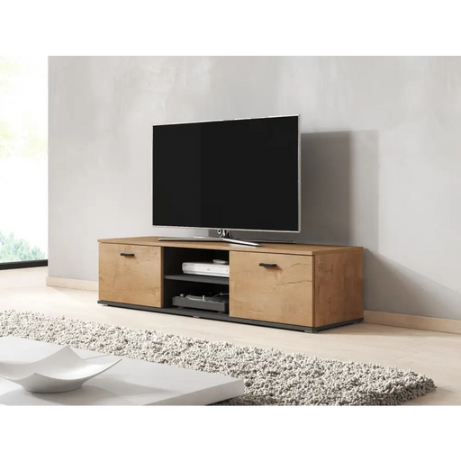 Cama TV stand SOHO 140 lefkas oak/black - TV cabinets made of furniture boardSTV-ZPM<<<TV cabinetsSTV<<<ActionPL