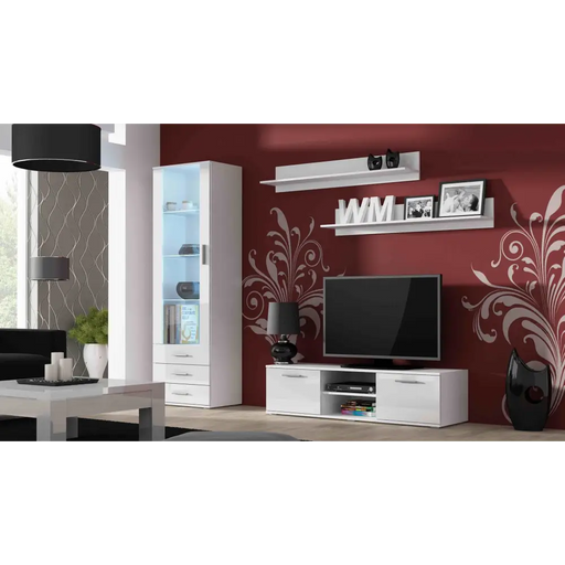 Cama TV stand SOHO 140 white/white gloss - TV cabinets made of furniture boardSTV-ZPM<<<TV cabinetsSTV<<<ActionPL