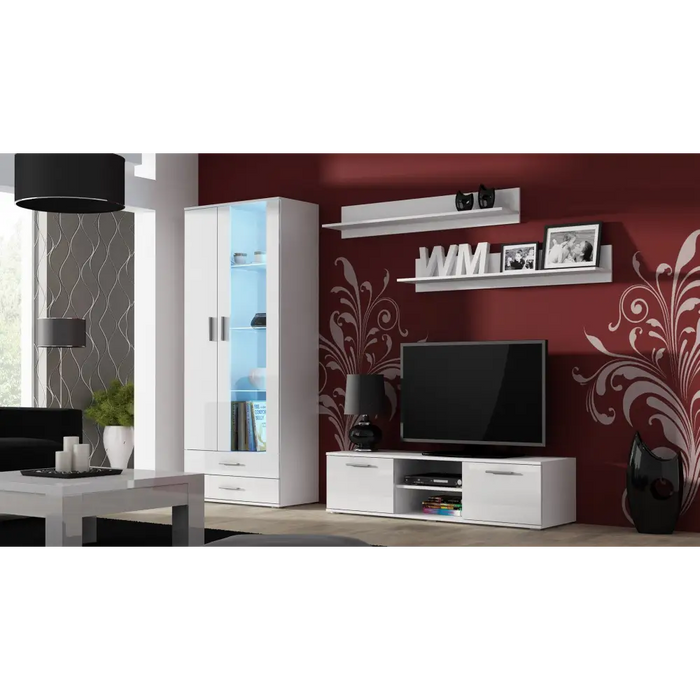Cama TV stand SOHO 140 white/white gloss - TV cabinets made of furniture boardSTV-ZPM<<<TV cabinetsSTV<<<ActionPL