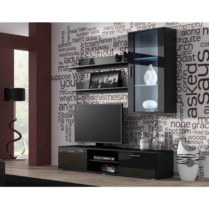 Cama TV stand SOHO 180 black/black gloss - TV cabinets made of furniture boardSTV-ZPM<<<TV cabinetsSTV<<<ActionPL