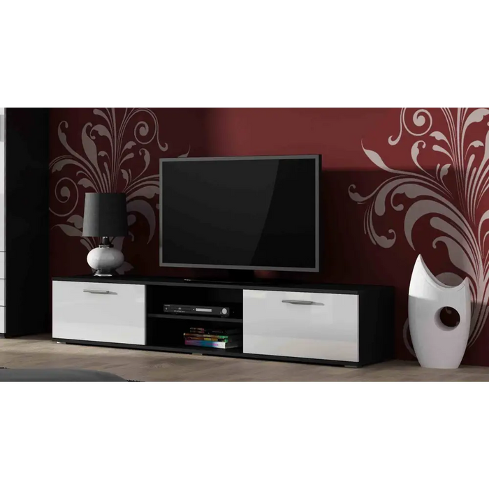 Cama TV stand SOHO 180 black/white gloss - TV cabinets made of furniture boardSTV-ZPM<<<TV cabinetsSTV<<<ActionPL
