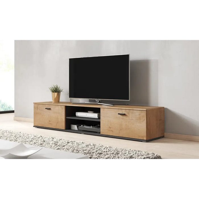 Cama TV stand SOHO 180 lefkas oak/black - TV cabinets made of furniture boardSTV-ZPM<<<TV cabinetsSTV<<<ActionPL