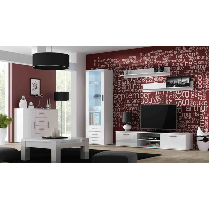 Cama TV stand SOHO 180 white/white gloss - TV cabinets made of furniture boardSTV-ZPM<<<TV cabinetsSTV<<<ActionPL