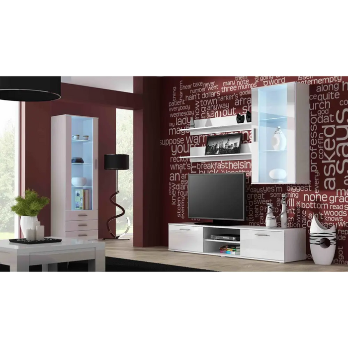 Cama TV stand SOHO 180 white/white gloss - TV cabinets made of furniture boardSTV-ZPM<<<TV cabinetsSTV<<<ActionPL